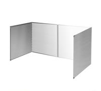 Grille de protection anti-éclaboussures en acier inoxydable pour cuisinière à gaz, écran de protection pliable avec sans revêtement, 29 x 40 cm, pour poêle à frire (29 x 40 cm, 4 tranches)