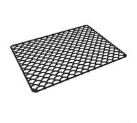 Grille de protection antidérapante pour évier de cuisine en silicone de qualité alimentaire avec trou noir - Tapis chauffant pour éviers de vidange - Gris beige au centre (noir)