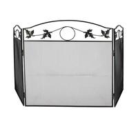 Grille de protection cheminée - Pare feu cheminée - Pliable 3 panneaux - Longueur 131cm - Hauteur 73cm - Acier - Décoratif