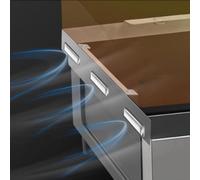 Grille de protection contre le vent en acier inoxydable pour barbecue de 28 et 36 grilles, assure la stabilité (55,9 cm)
