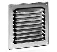 Grille de protection contre les intemperies en alu, blanc 150x150 mm protection anti-insectes, vis et chevill