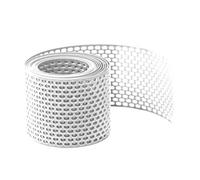 Grille de protection contre les oiseaux 5m x 50mm, 1 rouleau blanc Grille d'égout en PVC, bande de ventilation pour une aération optimale de la façade et du toit