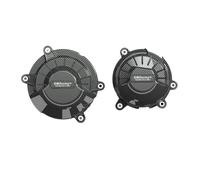 Grille de Protection Couvercle De Protection De Moteur De Moto Imprimé en Fibre De Verre, Couvercle De Stator pour Ducati Panigale V4r 2021 - 2023 Radiateur Moto(Carbon Fiber)
