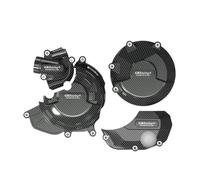 Grille de Protection Couvercle De Stator De Carter De Moteur De Pièces De Moto en Fibre De Verre De Nylon pour Ducati Monster 1200 1200s 2017 - 2021 Radiateur Moto(Carbon Fiber)