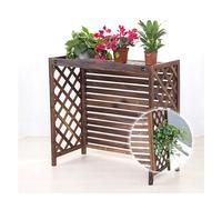 Grille De Protection Couverture De Climatiseur Stores De Coque De Rack De Climatisation En Bois Autonome Écran De Clôture de Confidentialité Support De Fleur Climatiseur (Size : L110 X W50 X H85cm)