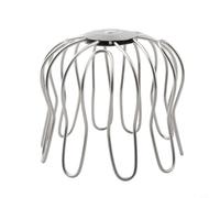 Grille de protection de gouttière en acier inoxydable pour tuyau de pluie, toit, sol, drainage, balcon, empêche le blocage d'eau causé par les débris (75-85 mm)