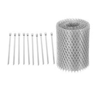 Grille de Protection de Gouttière en Aluminium Argenté, Rouleau 236x5, 9
