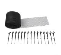 Grille de protection de gouttière en plastique pour filtration des feuilles et des brindilles avec clips droits compatible avec les systèmes de gouttière résidentiels et commerciaux (15 cm x 20 m)