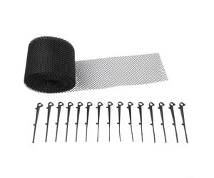Grille de protection de gouttière en plastique pour filtration des feuilles et des brindilles avec clips droits compatible avec les systèmes de gouttière résidentiels et commerciaux (15 cm x 20 m)