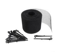 Grille de protection de gouttière en PVC pour filtrer les feuilles et les branches dans les systèmes de drainage extérieurs avec crochets droits pour une performance fiable (15 cm x 20 m)