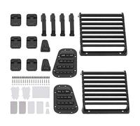 Grille de Protection de Lampe Avant, Couvercle de Porte de Moteur, charnière décorative adaptée pour Traxxas TRX4 Defender 1/10 RC, Accessoires en métal et Plastique pour Voiture