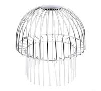 Grille de protection en acier inoxydable 304 pour tuyaux de descente de gouttière pour éviter l'encrassement et maintenir l'efficacité du débit d'eau (160 mm)