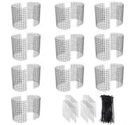 Grille de protection en maille métallique pour plantes - Barrière pour animaux de jardin, légumes et arbustes, protection des plantes d'extérieur - Facile à installer (D)