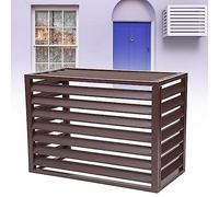 Grille de Protection et Cache-intimité pour climatiseur extérieur - Couvercle en Aluminium à persiennes pour étagères à Fleurs et séparateur d'espace
