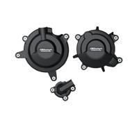 Grille de Protection Kit D'accessoires De Protection De Carter De Moteur De Moto en Nylon, Stator pour Kawasaki Ninja 400 2018 - 2024 Radiateur Moto(Black)