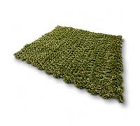 Grille de Protection Pelouse 100x100 cm - Gazon Hybride Renforcé pour Robot Tondeuse - Anti-Boue & Antidérapante - Stabilisateur de Sol Flexible - 16 Piquets Inclus - Compatible Toutes Marques