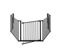 Grille de protection pour cheminée, barrière de sécurité enfant bébé en acier robuste noir