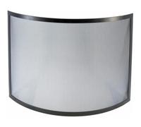 Grille de Protection pour cheminée, Grille Pare-feu Courbe en Fer forgé Coloris Noir - Hauteur 67 x Longueur 90 cm