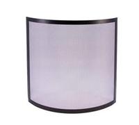 Grille de Protection pour cheminée, Grille Pare-feu Courbe en Fer forgé Coloris Noir - Hauteur 67 x Longueur 60 cm