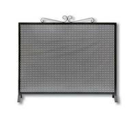 PEGANE Grille de Protection pour cheminée, Grille Pare-feu modèle Special en Fer forgé Coloris Noir - Hauteur 78 x Longueur 100 cm