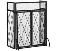 Grille de protection pour cheminée HOMCOM acier 120x79cm Noir