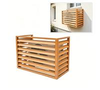 Grille de protection pour climatiseur mural extérieur sans toit, résistant aux intempéries et à la rouille, installation facile, adaptée pour immeubles hauts 5CV(Jaune,120×70×150cm)
