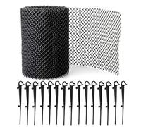 Grille de protection pour gouttière, filet de protection en maille, crochets de fixation, idéal pour empêcher les feuilles, les brindilles et les débris de se boucher