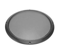 Grille de Protection pour Haut-Parleur Ronde en Métal Noir | Protection les Chocs, Maille Perforée Élégante, Remplacement Facile pour Subwoofer et Cônes de Woofer