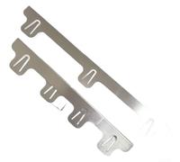 Grille de protection réglable pour cuisinière avec clips à ressort (K03 | Lot de 2, longueur réglable, clips à ressort inclus, ajustement sûr, finition argent ou noir
