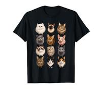 Grille de Races de Chats drôles pour Amoureux des Chats T-Shirt Graphique avec Valeur