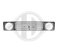 Grille De Radiateur Compatible Pour Suzuki SJ 410 Cabriolet OS Noir Argent
