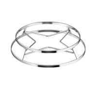 Grille de rangement anti-brûlure à vapeur - Support d'isolation thermique | Support portable qui passe au lave-vaisselle pour casseroles, poêles à frire, assiettes, (blanc, doré) (22 x 4,5 cm)