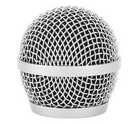 Grille de Rechange MicBall, Pare-Brise de Grille de Microphone avec Filtre Intérieur en Mousse, Tête de Grille de Microphone en Acier Inoxydable pour ShurePG48 PG58 PGX2 BLX288