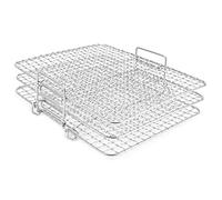 Grille de Refroidissement 3 Niveaux, Grille de Refroidissement en Fil D'acier Inoxydable, Grille de Refroidissement de Cuisson Carrée pour Pièces de Four à Friteuse AG300 AG400