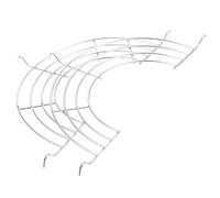 Grille de Refroidissement Cuisine Demi-ronde en Acier Inoxydable 2 Pièces | Égouttage et Séparation D’huile, Format pour Bord de Casserole, Rangement Facile, Usage la Cuisine et Cuisson