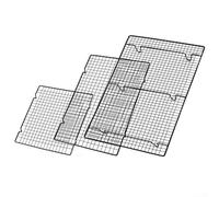 Grille de refroidissement de cuisine en métal pour rôtir au four, rôtir, biscuits, plat antiadhésif, ustensiles de cuisine en acier inoxydable, différentes tailles disponibles (46 x 26 cm)