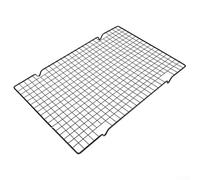 Grille de refroidissement en acier inoxydable pour la cuisson du pain et des cookies avec grille anti-goutte - 25 x 40 cm - Grille de four en acier carbone noir pour demi-poêle Ba(A)
