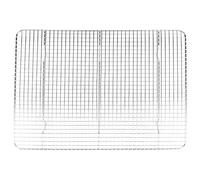 Grille de refroidissement et de cuisson en acier inoxydable, 42,5x30x2,5 cm, argent, adaptée à la cuisine domestique et au restaurant, à la pâtisserie et au barbecue