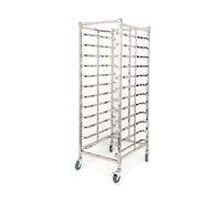 Grille de refroidissement mobile pour boulangerie avec roulettes, chariot de rangement robuste pour cuisine et dessert, solution gain de place efficace