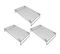 Grille de refroidissement pliable avec pieds pliants, grille de rôtissage en acier au carbone pour la cuisson des cookies et la déshydratation des fruits, support en fil noir pour économiser de