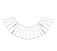 Grille de refroidissement pour barbecue en acier inoxydable - Passoire anti-brûlure - Petite grille de refroidissement demi-ronde en acier inoxydable