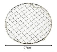 Grille de refroidissement ronde, grille de cuisson en fil d'acier inoxydable 201 pour griller et refroidir, 1 8 mm d'épaisseur, design stable avec trois pieds, parfaite pour barbecue et four (27 cm)