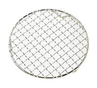 Grille de refroidissement ronde, grille de cuisson en fil d'acier inoxydable 201 pour griller et refroidir, 1 8 mm d'épaisseur, design stable avec trois pieds, parfaite pour barbecue et four (13 cm)