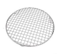 Grille de refroidissement ronde, grille de cuisson en fil d'acier inoxydable 201 pour griller et refroidir, 1 8 mm d'épaisseur, design stable avec trois pieds, parfaite pour barbecue et four (24 cm)
