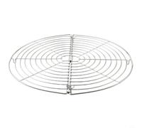 Grille de refroidissement ronde pliable de 30,5 cm pour cuisson, rôtissage, séchage à la vapeur, grille métallique en acier inoxydable compatible avec le four avec pieds de 1,5 cm, design peu