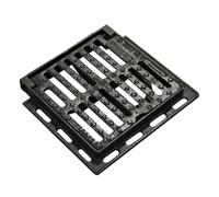 Jardibric - Grille Regard Fonte Ductile C250 300x300 mm avec Cadre - PMR - Conforme EN124