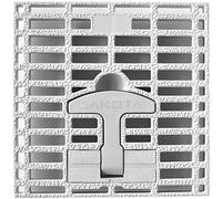 Grille de regard en polypropylène - 20x20 cm - Gris - Résistance aux chocs - Résistance à l'eau - Résistance au gel