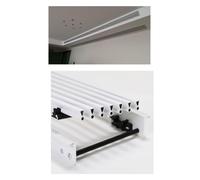 Grille de reprise d’air linéaire, diffuseur CVC mural et plafond | Cadre en aluminium ultra étroit à encastrer, flux d'air directionnel(0.8cm,15x140cm/5.9x55.1in)