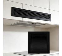 Grille de reprise d'air en acier noir de 35,6 x 106,7 cm - Paroi latérale et couvercle de plafond avec grille de filtration, installation facile pour l'entrée d'air froid, solution de circulation