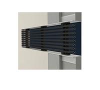 Grille de reprise d'air et diffuseur linéaire encastré CVC | Grille murale en aluminium sans cadre à encastrer dans le plâtre avec noyau amovible(Black,9.8x55.1in/25x140cm)
